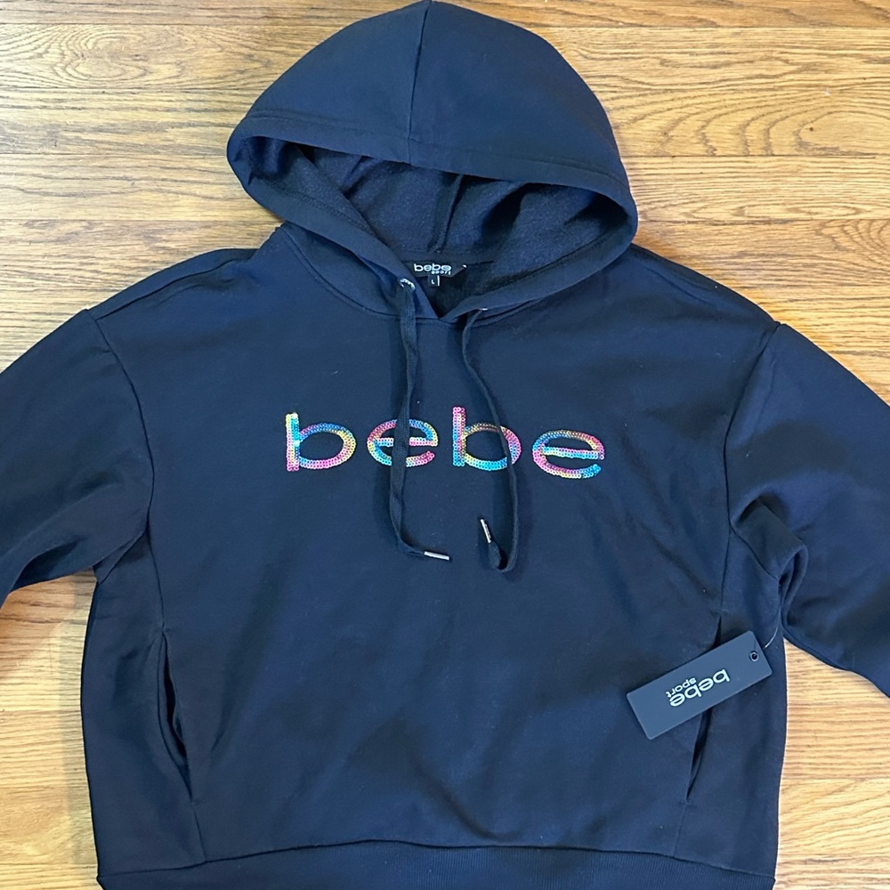 Bebe Sport Black Logo Hoodie